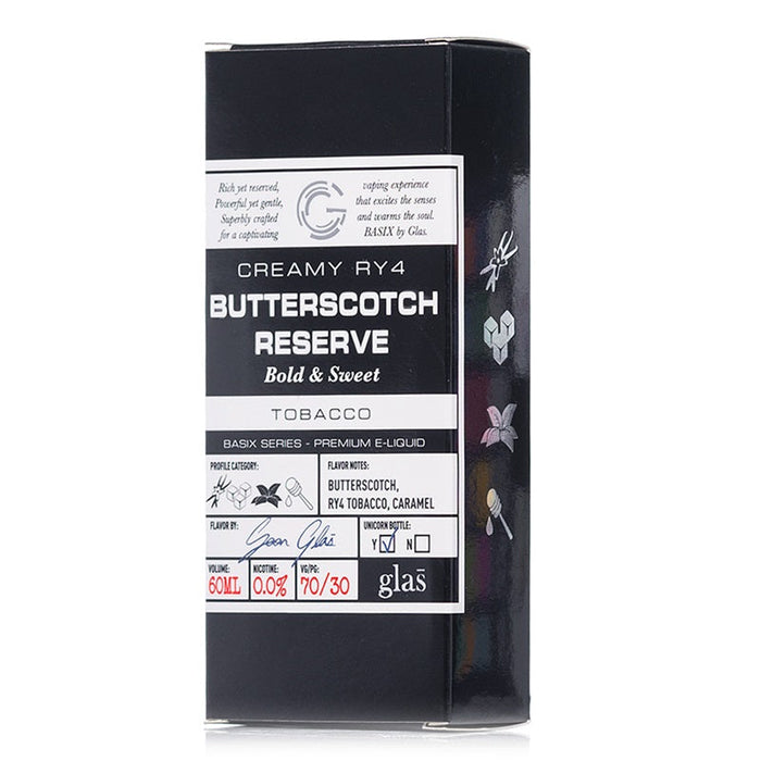Glas Vapor Butterscotch Reserve - Basix Series E-liquid 60ml